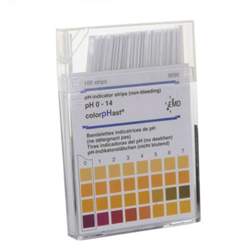EMD Millipore MColorpHast Universal pH-Indicator Strips, 0 to 14 pH 100/PK